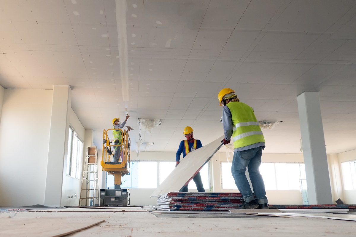 Construction workers on site